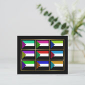 Briefkaart van de Sudanese multihue-vlaggen (Staand voorkant)