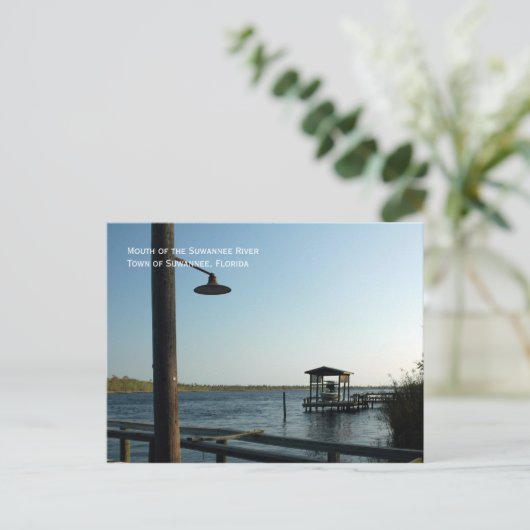Briefkaart van de Suwannee River Dock (Staand voorkant)