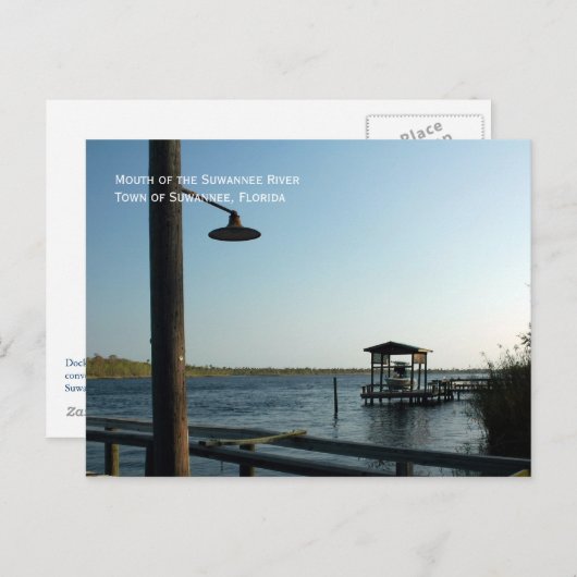 Briefkaart van de Suwannee River Dock (Voorkant / Achterkant)