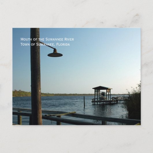 Briefkaart van de Suwannee River Dock (Voorkant)