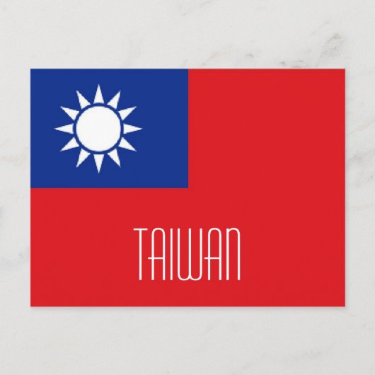 Briefkaart van de Taiwanese vlag (Voorkant)