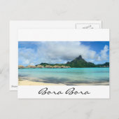 Briefkaart van de tekst van de tekst van Bora Bora (Voorkant / Achterkant)