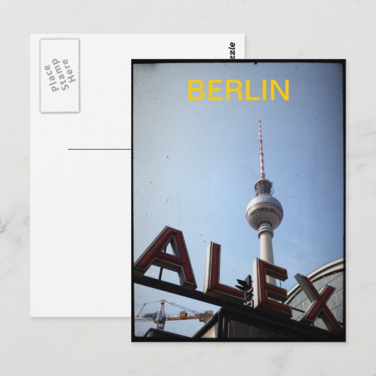 Briefkaart van de televisiezender Berlin Alexander (Voorkant / Achterkant)