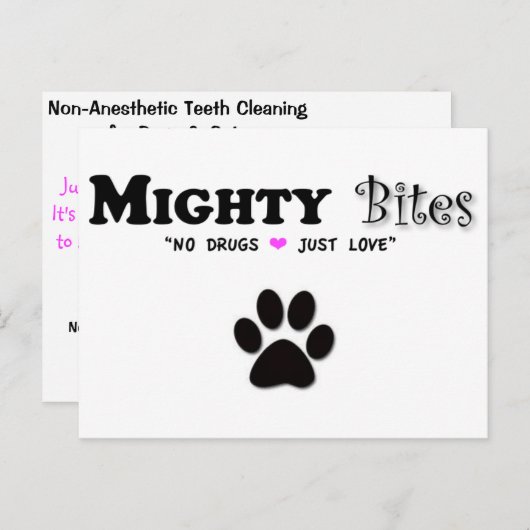 Briefkaart van de Teth Cleaning Reminder (Voorkant / Achterkant)