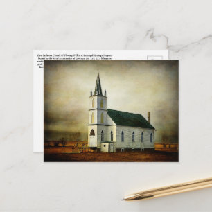 Briefkaart van de Textured Country Church