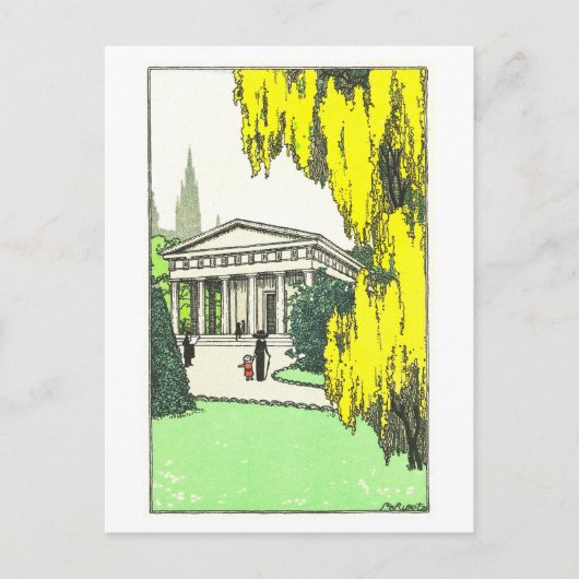 Briefkaart van de Theseus-tempel van de Vintage (Voorkant)