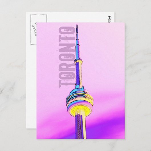 Briefkaart van de toronto CN-toren (Voorkant / Achterkant)