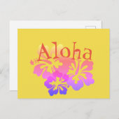 Briefkaart van de Tropische Bloemen van Aloha (Voorkant / Achterkant)