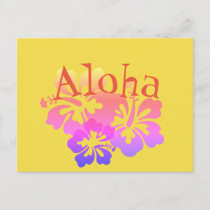 Briefkaart van de Tropische Bloemen van Aloha
