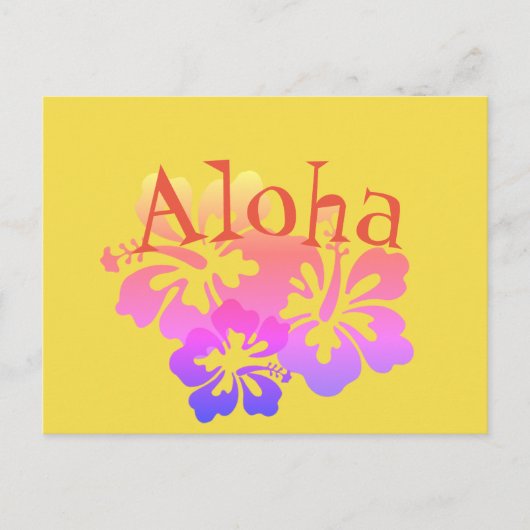 Briefkaart van de Tropische Bloemen van Aloha (Voorkant)
