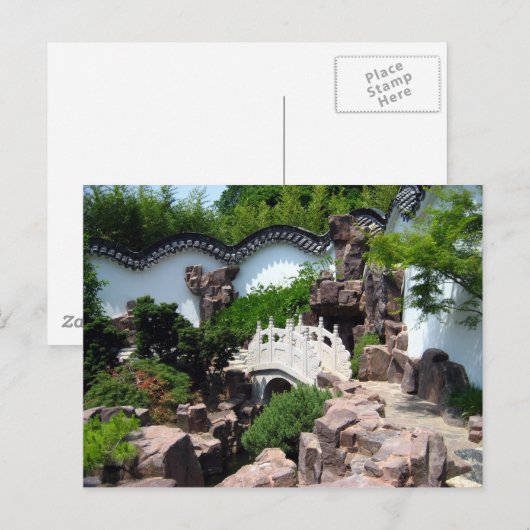 Briefkaart van de tuin van Chinees Scholar (Voorkant / Achterkant)