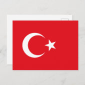 Briefkaart van de Turkse vlag (Voorkant / Achterkant)