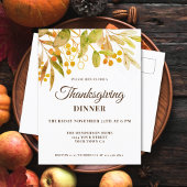 Briefkaart van de uitnodiging tot Thanksgiving van