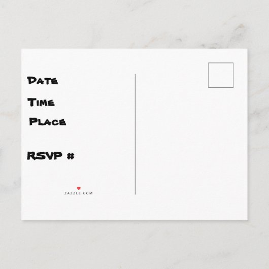 Briefkaart van de Uitnodiging van de flat het (Achterkant)