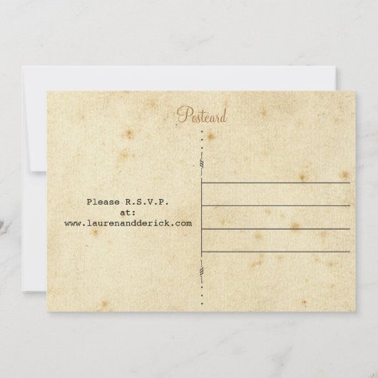  Briefkaart van de Uitnodiging van Telegram (Achterkant)