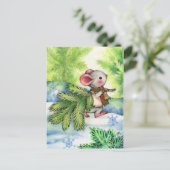 Briefkaart van de Vakantie van de Muis van de (Staand voorkant)