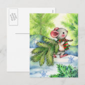 Briefkaart van de Vakantie van de Muis van de (Voorkant / Achterkant)