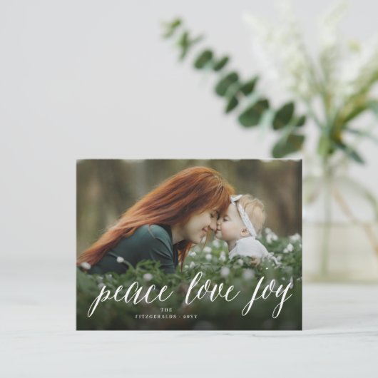 Briefkaart van de Vakantie van het Manuscript van (Staand voorkant)