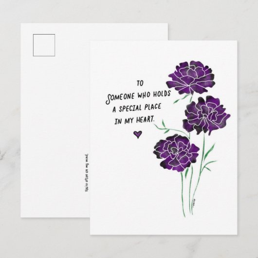 Briefkaart van de valentijn (Voorkant / Achterkant)