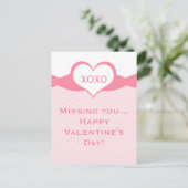 Briefkaart van de Valentijn van de zure hars, roze (Staand voorkant)