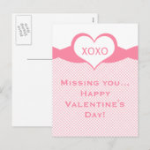 Briefkaart van de Valentijn van de zure hars, roze (Voorkant / Achterkant)