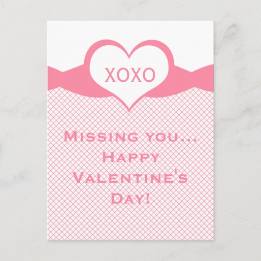 Briefkaart van de Valentijn van de zure hars, roze (Voorkant)
