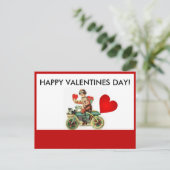 BRIEFKAART VAN DE VALENTIJNSDAG VAN DE MOTORFIETS (Staand voorkant)