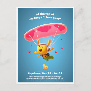 Briefkaart van de valentijnse voor Capricorn