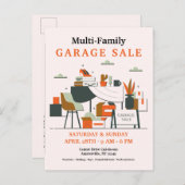 Briefkaart van de verkoop van Garage (Voorkant / Achterkant)