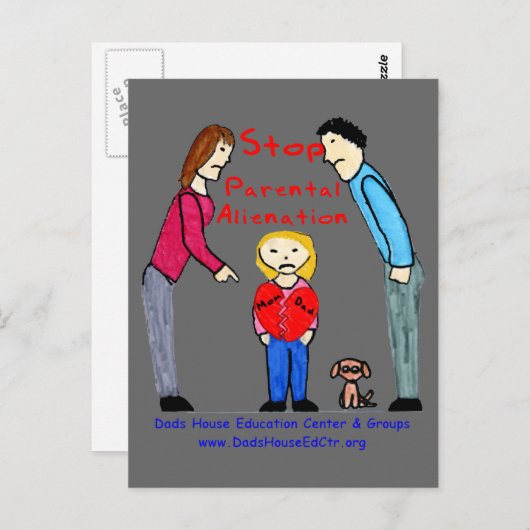 Briefkaart van de Vervreemding van het einde het (Voorkant / Achterkant)