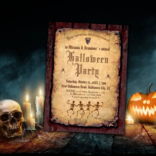 Briefkaart van de Victoriaans Gothic Halloween Pa