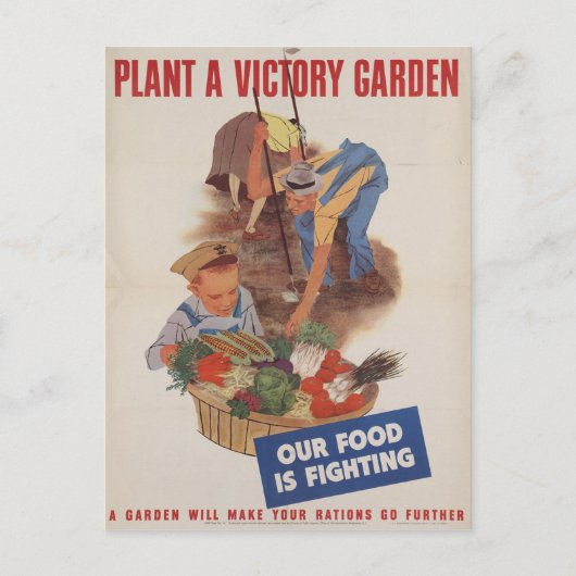 Briefkaart van de  Victory Garden (Voorkant)