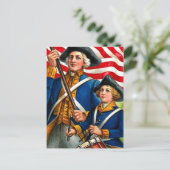  Briefkaart van de vierde Amerikaanse revolutie va (Staand voorkant)