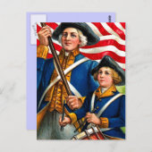  Briefkaart van de vierde Amerikaanse revolutie va (Voorkant / Achterkant)