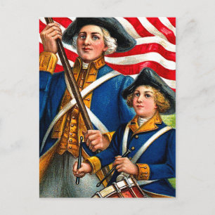 Briefkaart van de vierde Amerikaanse revolutie va