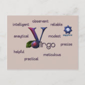 Briefkaart van de vimzodiaareigenschappen (Voorkant)