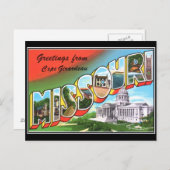Briefkaart van de Vintage van Missouri (Voorkant / Achterkant)