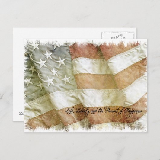 Briefkaart van de vlag (Voorkant / Achterkant)