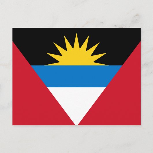 briefkaart van de vlag van antigua en barbuda (Voorkant)