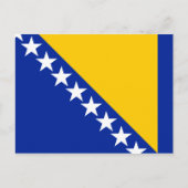 Briefkaart van de vlag van Bosnië en Herzegovina (Voorkant)