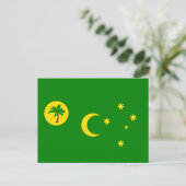 Briefkaart van de vlag van Cocos Keelings Islands (Staand voorkant)