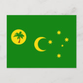 Briefkaart van de vlag van Cocos Keelings Islands (Voorkant)