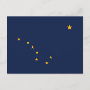 Briefkaart van de vlag van de Alaska-staat