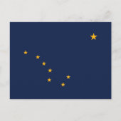 Briefkaart van de vlag van de Alaska-staat (Voorkant)