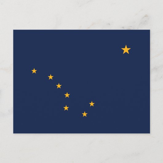 Briefkaart van de vlag van de Alaska-staat (Voorkant)