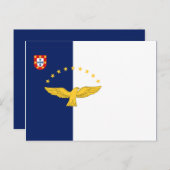Briefkaart van de vlag van de Azoren (Voorkant / Achterkant)