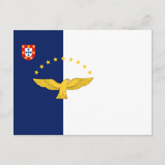 Briefkaart van de vlag van de Azoren