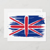 Briefkaart van de vlag van de Britse vlag van de B (Voorkant / Achterkant)