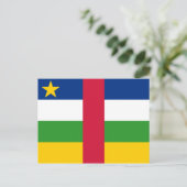 Briefkaart van de vlag van de Centraal-Afrikaanse  (Staand voorkant)