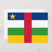Briefkaart van de vlag van de Centraal-Afrikaanse  (Voorkant / Achterkant)